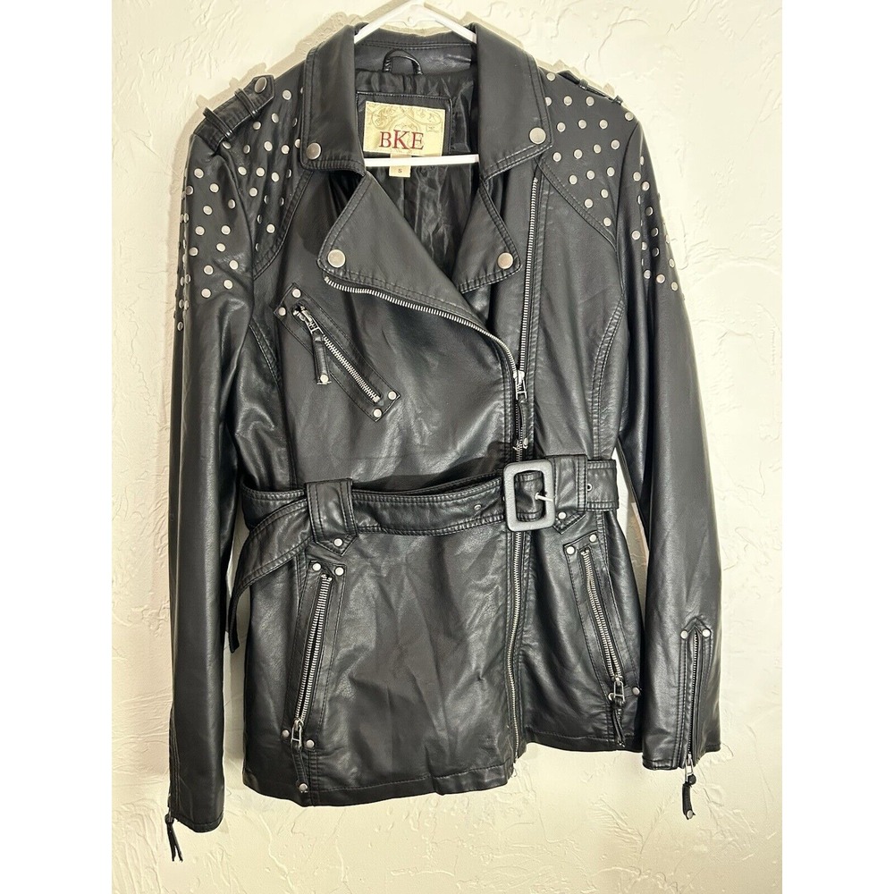 Faux Black Leather Women's Jacket by BKE .